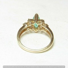 Natural Emerald 3.20 Ct Art Deco Antique Vintage Wedding Ring 14K Yellow Gold FN