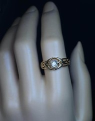 Antique Russian – Polish 0.60 Ct Lab Created Diamond 14K Gold Finish Ring