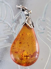 Vintage Sterling Silver Amber Ring/Earrings & Pendant Same Day Shipping Read
