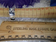 Hand Wrought Green Cat’s Eye Tourmaline 0.925 Sterling Silver Estate Ring Size 6