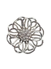 VTG Sarah Coventry 1968 Silvertone and Rhinestone “Allusion” Flower Pin