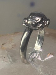 Car ring moving car volkswagen bug band solid size 5.25 sterling silver women