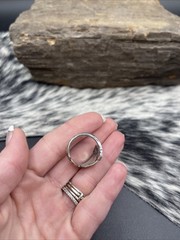 Vintage handmade Signed Sterling Silver Spoon Ring #B195
