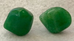 Vintage Jade, Aventurine, Jadeite, Natural Stone, Twist Back Earrings JWL-1055