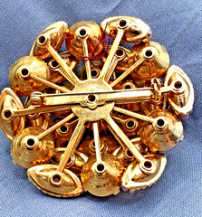 Vtg. Murano FIORATO Glass Pink Cabochon Brooch Hard to find Unusual