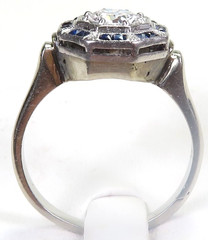 Antique Art Deco 1920’s Diamond Engagement Ring Size 7.25 UK-O 14KW Gold EGL USA