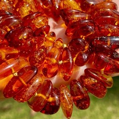 Vintage Natural Baltic Amber Necklace 18,5″ Polished Cognac Nugget Beads
