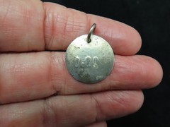 Vintage Hammered Sterling Silver One Half Marathon Charm For Chain