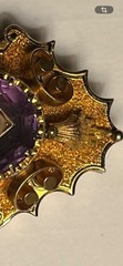 Antique Victorian Amethyst and Seeded Pearl Brooch 1870