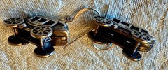 Sterling Silver Stagecoach Earrings, 3/4″ Long X 1/2″ HIgh, 9.6 Grams Vintage
