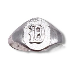 Vintage Initial Letter D Signet 925 Sterling Silver Baby Child Pinky Ring Size 3