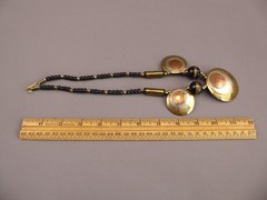 Vintage Necklace Big Ethnic Mixed Metals, wood beads, brass, copper, silver