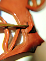 1942 Pat. # 133919 Signed Celluloid Horse & Buggy Brooch Uncas MFG Co.