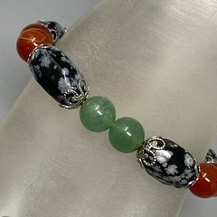 Stone Bead Bracelet Multi Color Assorted Gemstone Stretch Healing Chakra 7″