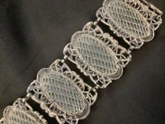 SELRO SELINI Sea Foam Green Confetti Lucite Chunky Bracelet 7.5”