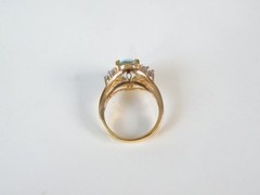 Sterling Silver 925 Natural Heated Blue Topaz Ring Size 7
