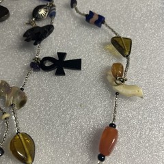 Vintage Trade Bead Fetish Hand Strung Necklace