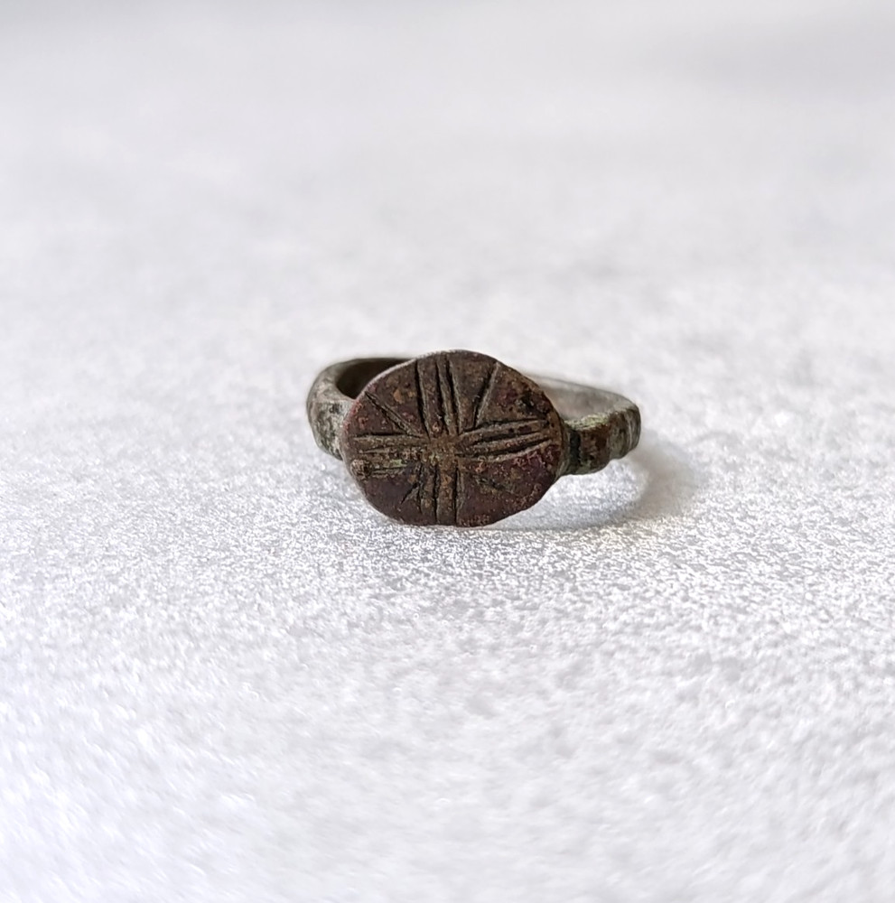 Antique Brass Viking Ring 13th – 15th Century Size 1.5 Found In Ukraine (1)