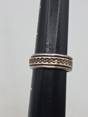 Vintage Sterling Silver 925 Mexico Geometric Spinner Band Ring Size 9 7.4g