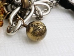 Vintage Authentic Signed Lanvin Silver Tone Crystal Asymmetrical Necklace