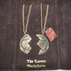 VTG NWT Swank Mizpah Coin Couple Lovers Necklace 2 Pc Matching Set Blessing Love