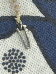 Vintage 15” Pearl Necklace Child 10K White Gold Clasp Graduated Hand Knotted