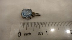 Vintage Antique Estate Jewelry 14K Gold Sterling Silver Blue Stone Pendant Charm