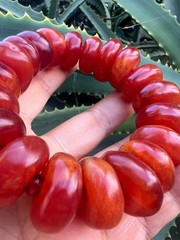 pine-resin incense, 20.4 mm amber bracelet vintage – Scented Estate Piece