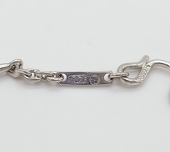 Art Deco Pt950 Platinum Solid Bar Link Chain Necklace 22.5″ inch Chinese