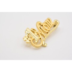 AJC Vintage #1 Mom Pin Brooch Brushed Gold Mother’s Day Signed NOS 1980s Bin4