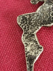Beautiful Art Nouveau Sterling Silver 925 Fairy Nymph Antique Pendant