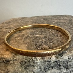 Vintage Marathon 14k Gold Filled Hinged Child’s Bangle Bracelet