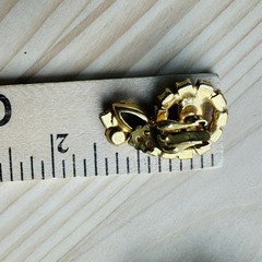 VTG Statement Brooch Earrings Match Set Navette Spiral Juliana Weiss MCM Gold