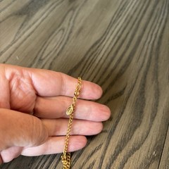 Avon VTG Key to My Heart Goldtone Rose Quartz Necklace 1976 NOS In Box