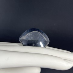 Chunky Lucite Dome Ring Clear Silver Bubble Shimmer 8 Retro Statement Runway