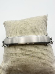 Vintage Engravable ID Bracelet SPEIDEL USA Silver Tone Link Bracelet 8”
