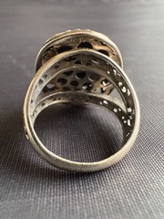 925 Sterling Silver Vintage Star Ruby Ring Handcrafted Size 6 US