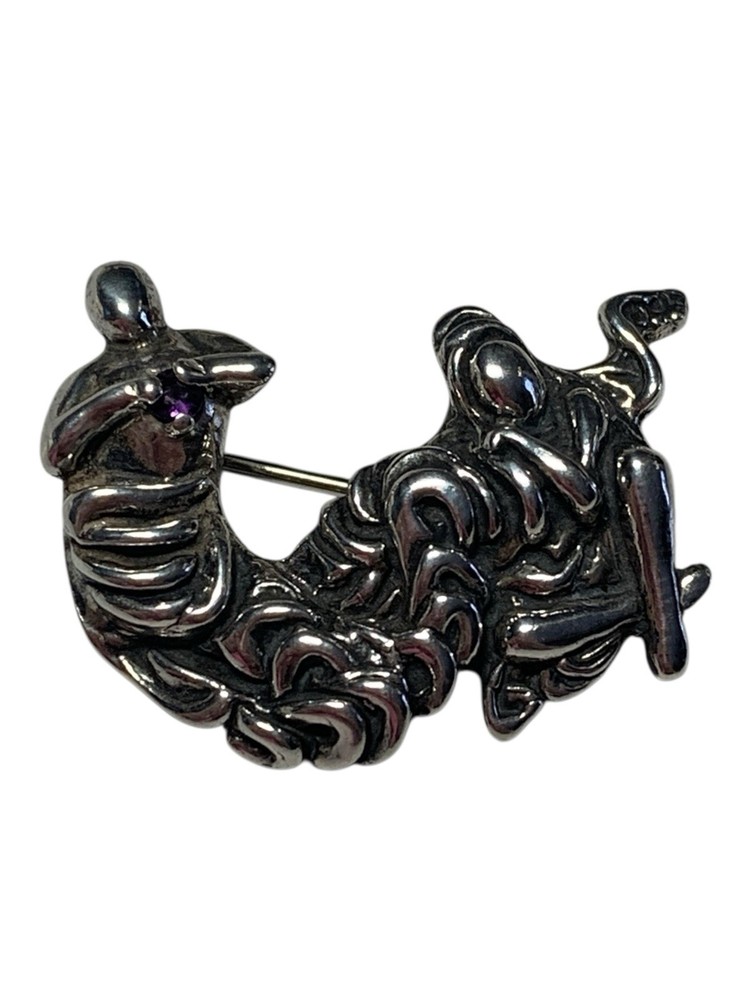 Vintage Jane Iris Brooch Pin 925 Sterling Silver “Spirit Guide” New Old Stock