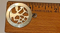 VINTAGE STERLING SILVER TREE OF LIFE CHARM PENDANT SIGHNED JMS STERLING