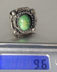 Vtg Sterling Silver SOUTHWESTERN Harvey Variscite Old Pawn Ring Lot ~ Sz 11