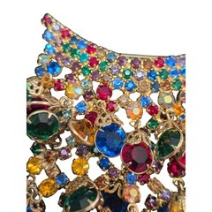 Stunning Vintage Crystal Waterfall Brooch