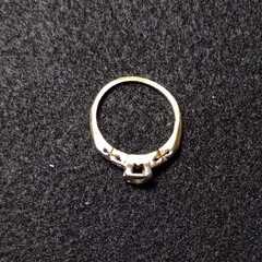 Vintage 14K Yellow Gold Ring Sz 7 Round White Diamond 5-Stone Signed