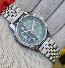 Vintage Citizen Automatic Men Steel Transparent back Day Date Japan Wrist Watch