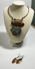 Vintage Southwestern Style Necklace and Earrings Set 21in Jewelry Estate