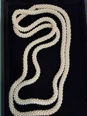 Vintage Pearl Rope Necklace Woven Torsade Cluster Retro Long Bridal Evening