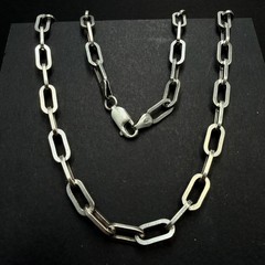 Vintage Italy 925 Sterling Silver Men’s Chain Necklace Unisex Jewelry 31.5g