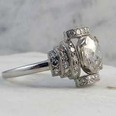 Vintage 2.60CT White Round Cut CZ Art Deco Anniversary Gift Ring in 925 Silver