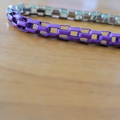 Vintage 80s Color Block Drape Bracelet Lot Pink Purple Yellow Silver Tone