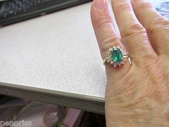 High Quality New Emerald & Diamond Ring “Forclosure Deal ” Make Offer