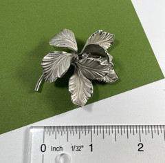 4 Vintage Brooch Pin Flowers Floral Iris Joclyn Lot Silver Tone Good Condition